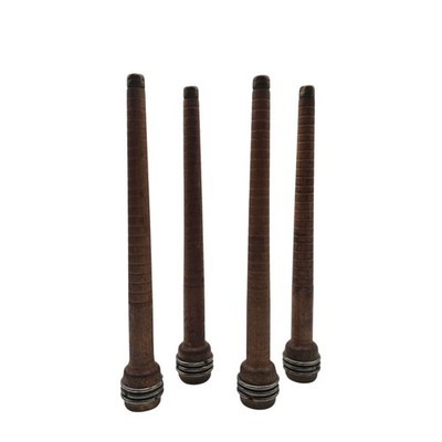 Set Of 4 Vintage Wooden Yarn Thread Wool Spool Spindle Bobbin Wood Loom 
