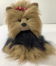 Ty 1997 Yappy The Yorkie Plush Dog 12 Yorkshire Terrier Red Bow Vintage Toy