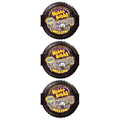 Hubba Bubba Bubble Wrigleys Tape Cola Kaugummi Streifen Cola Geschmack 3 x 56 g