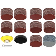 303Pcs 2" Sanding Disc Hook Loop Sander Paper Backer Pad + Drill Adapter Kit 0.05 per gallon