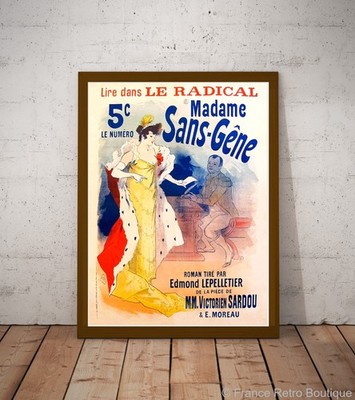 Französisches Poster Vintage Sans Gene Cheret