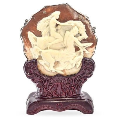 Antique Carved Incolay Centaur Large Cameo Pendant