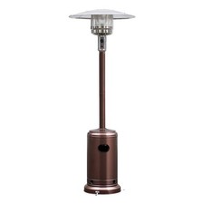 50,000BTU Propane Patio Heater Standing Steel with Wheels Bronze