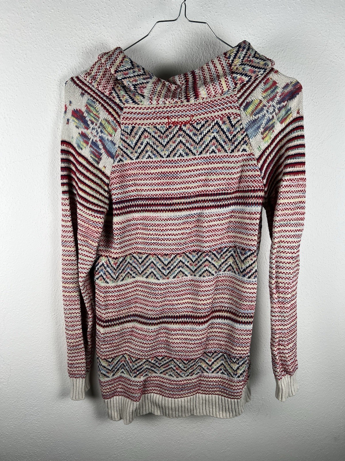Desigual Multicolor Patchwork Patterned Knit Zip-… - image 2