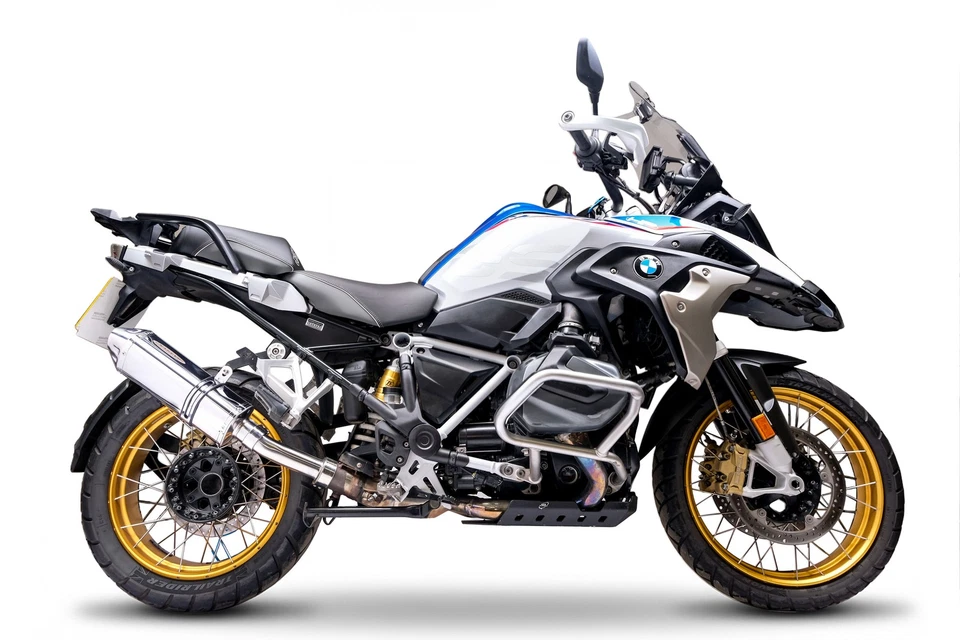 BMW R1250GS 2019-2023 Echappement KIT-Silencieux 320mm Tri-Ovale Inox - Photo 3/4