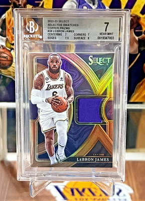 2022-23 Select LeBron James Patch SS-LJ Selective Swatches Copper /49 BGS 7