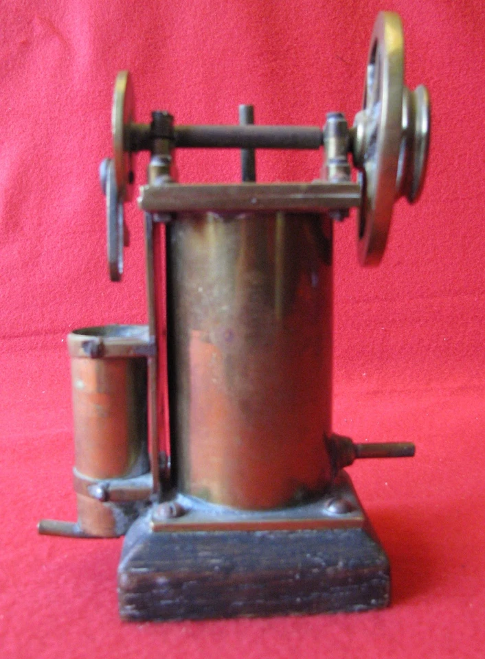 MACHINE A VAPEUR ELEMENT EN BRONZE ET LAITON / JOUET ANCIEN - Photo 2/4