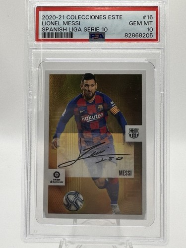 LIONEL MESSI 2020-21 Panini Colecciones Este Spanish La Liga Serie10 #16 PSA 10