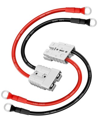 Anderson Connector 50A Kit 8 Gauge Battery Quick Connect 30cm Waterproof Cable
