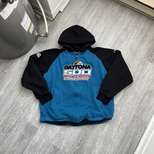 Blue / Black 2018 Nascar Daytona 500 Embroidered Racing Hoodie