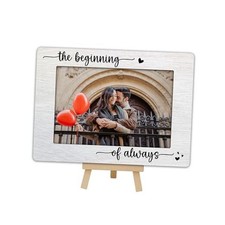 4x6 Couple Picture Frame, Valentine Wedding Gifts THE BEGINNING OF ALWAYS
