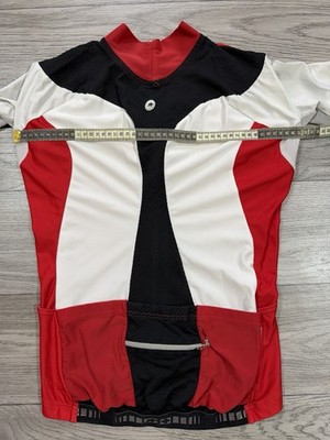 アソスassosErlkoenig SS Jersey半袖サイクルジャージ白赤S Assos SS.13 Cycling Short Sleeve Full Zip Red Jersey Shirt Men