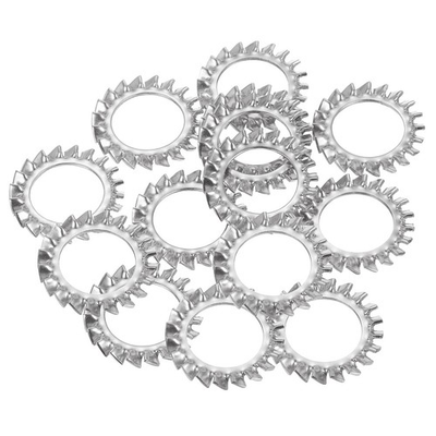 #ad 15Pcs Locking Washer M22 304 Stainless Steel External Tooth Washer Silver $19.21