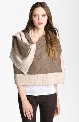 Nordstrom Collection Pleated Border Cashmere Wrap