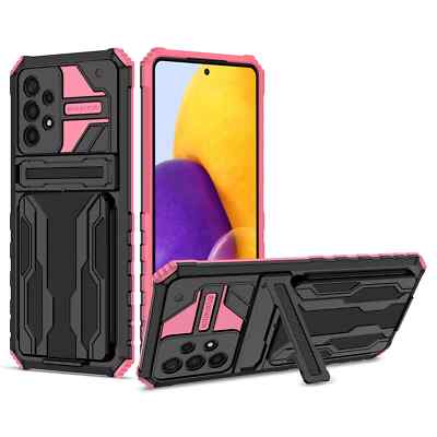 For Samsung Galaxy ''A'' Series Shockproof Card Rugged Phone Case With Kickstand
