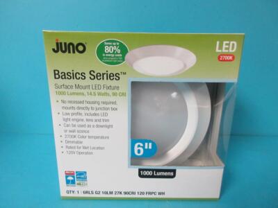 Brand New Juno Basics Series 6'' Surface Mount LED Fixture 6RLS G2 10LM 27K 90CRI