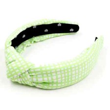 NWOT LELE SADOUGHI Solid  Striped Pistachio Gingham Knotted Headband Women's