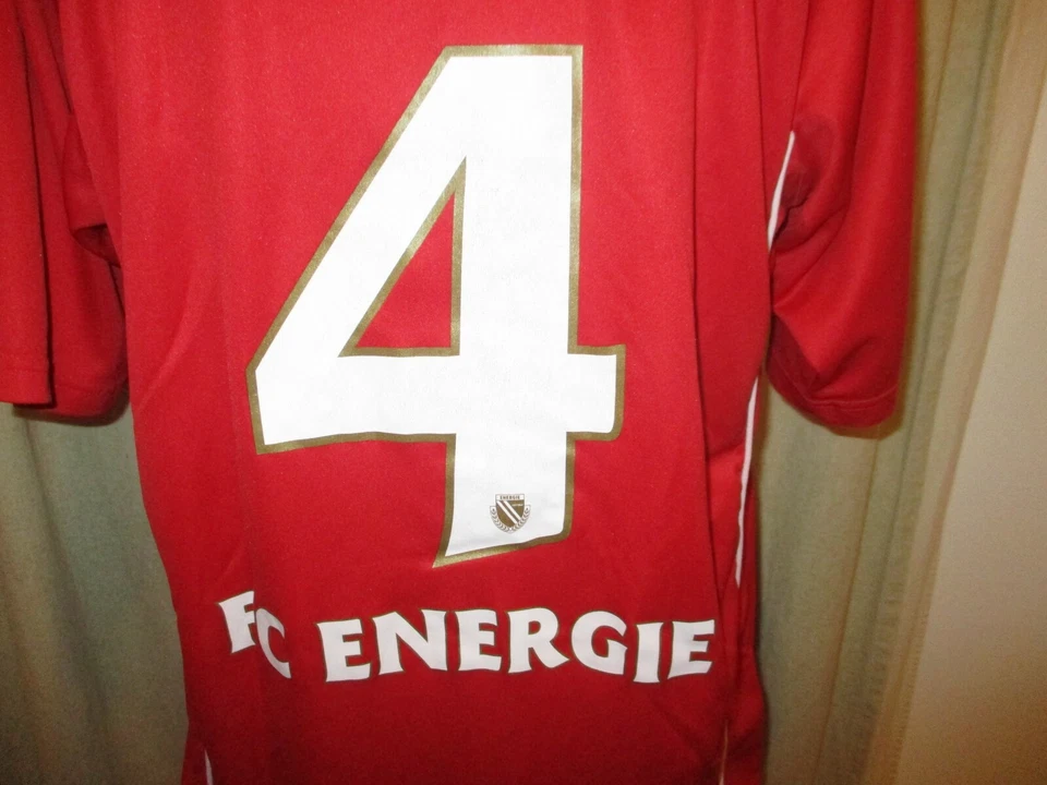 FC Energie Cottbus saller Matchworn Trikot 2009/10 "Sparkasse" + Nr.4 Gr.L- XL - Bild 2 von 4