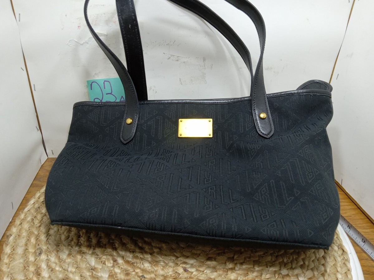 Lauren R L handbag Black RLL Monogrammed 9 Lauren R L handbag Black RLL Monogrammed 9