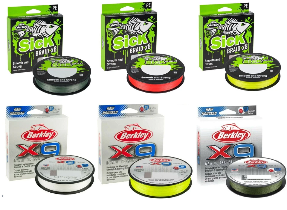 Berkley® x9 Braid Sick Braid 8 geflochtene Schnur (0,113€/m) 300m (0,13€/m) 150m