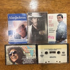 Lot Of 5 Vintage Country Singer Cassette Tapes Alan Jackson, Billy Ray Cyrus