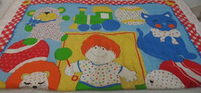 Baby Blanket Bear Cat Elephant Comforter quilt train Boy Primary Vintage