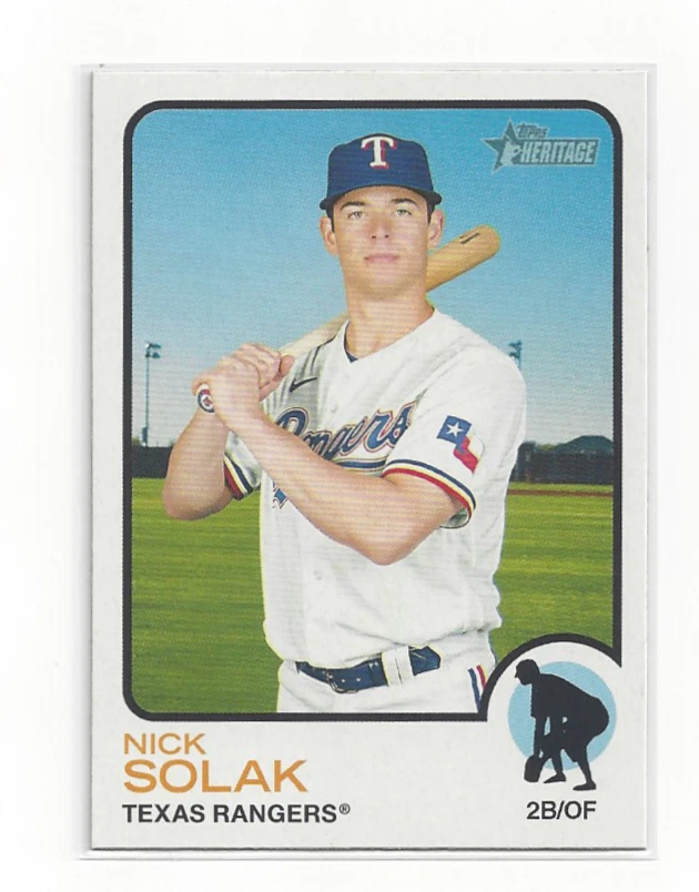 Nick Solak 2022 Topps Heritage #183 Texas Rangers MLB Baseball Card Collectors