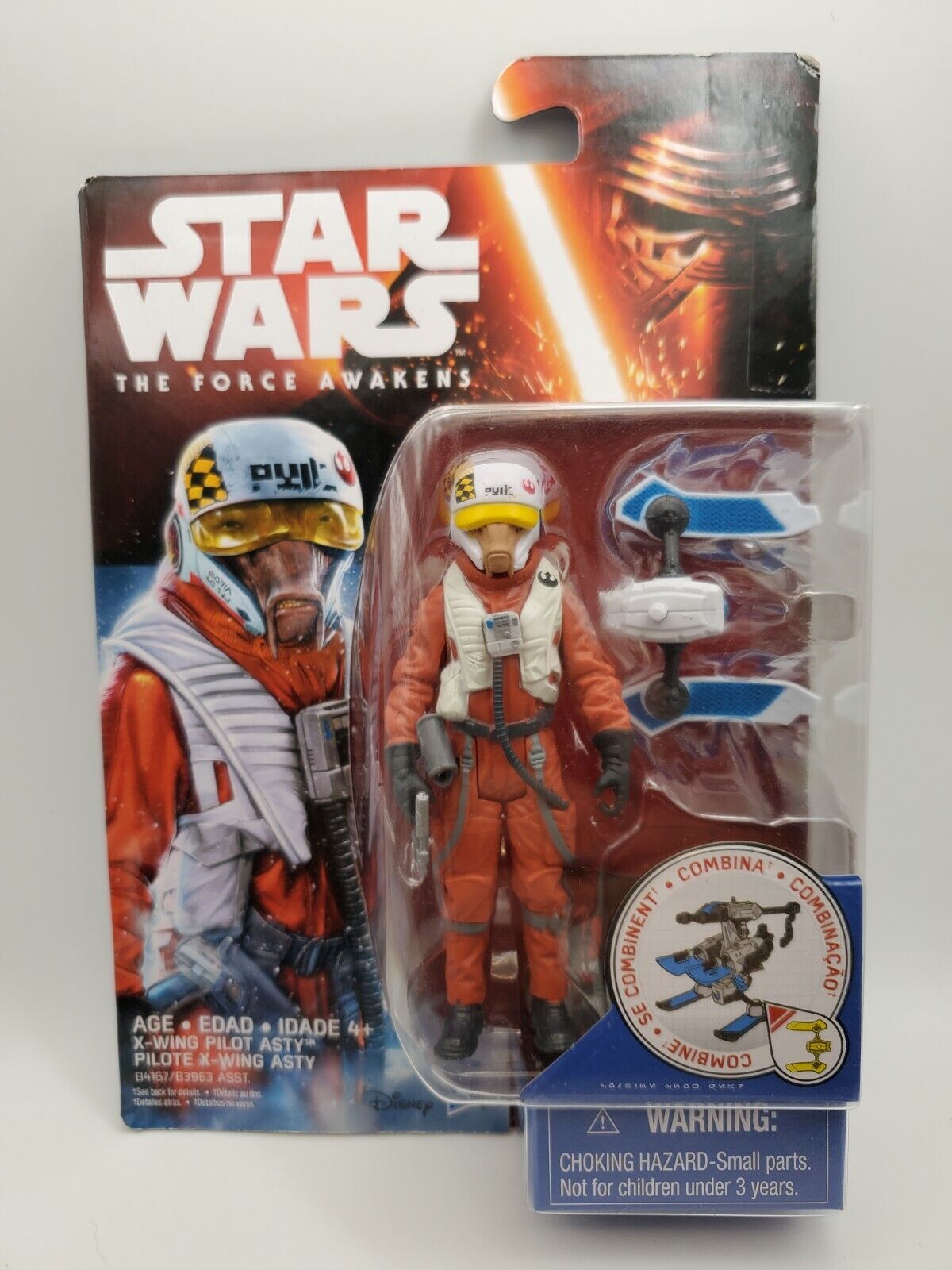 Star Wars X-Wing Pilot Asty Force Awakens Snow Mission 3.75 Inch Action Figure