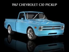 1967 Chevrolet C10 Pickup Truck METAL SIGN: Pristine Restoration in Turquoise