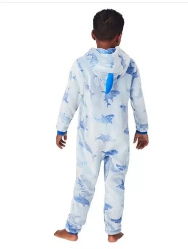 Saint Eve Youth Kids Blanket Sleeper pajama Blue plush Shark - Picture 3 of 5