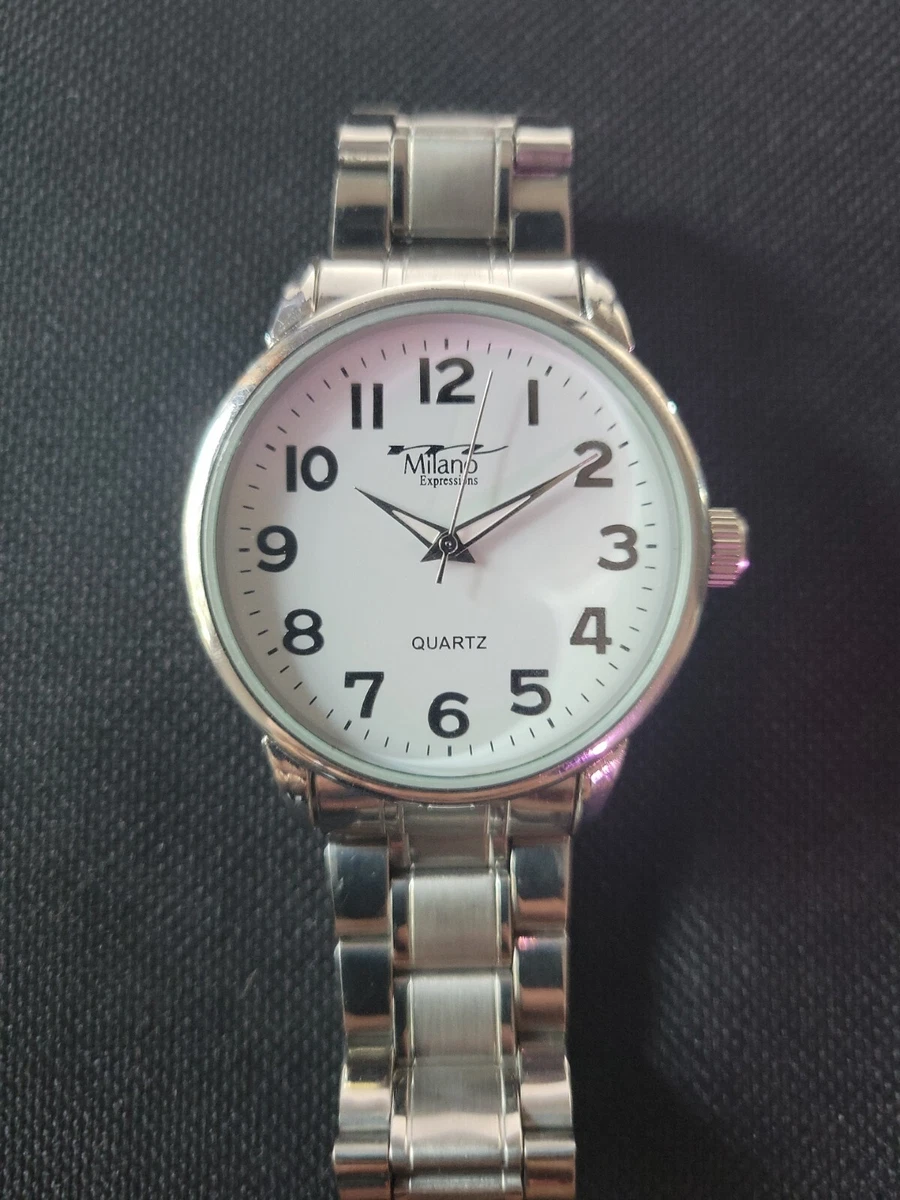 Milano Expressions Analog Quartz Sport Unisex Dress Watch New Battery Needed
