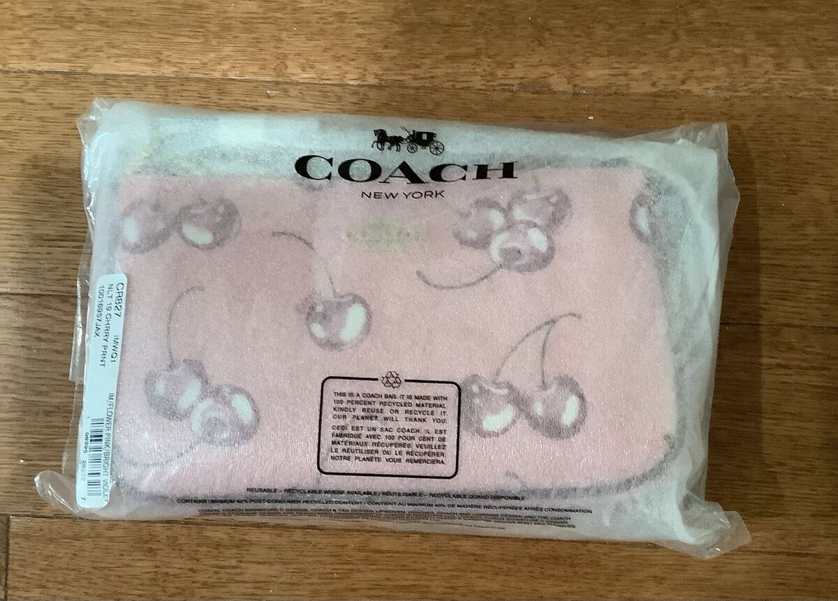 Coach Nolita 19 Pink Cherry Print Bag Purse Wristlet Coach Nolita 19 Pink Cherry Print Bag Purse Wristlet