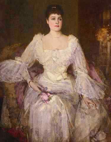 Lavery Sir John Portrait Of Lady Lyle A4 Print - Picture 1 of 1