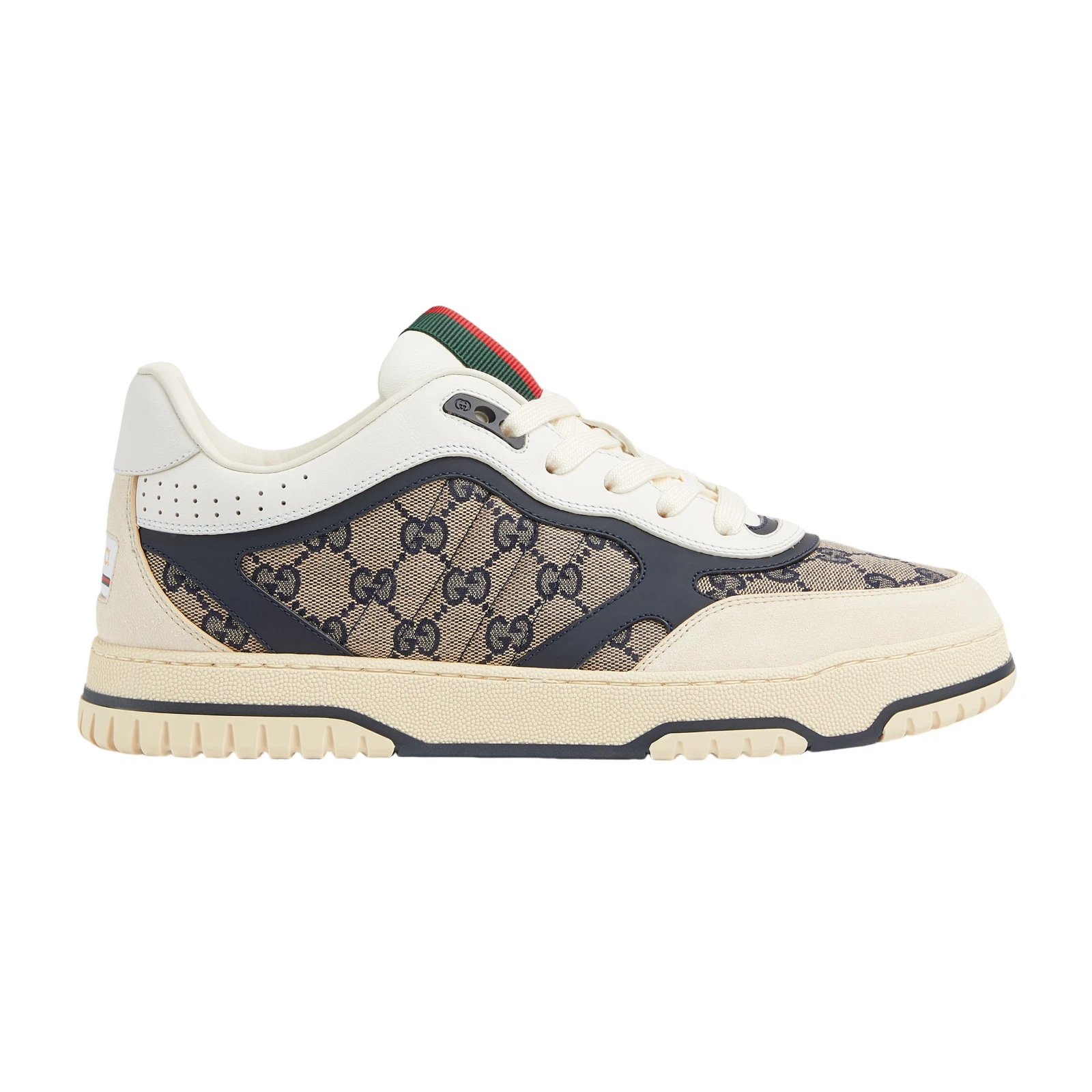 Baskets homme GUCCI Re Web beige/bleu GG toile neuves et authentiques