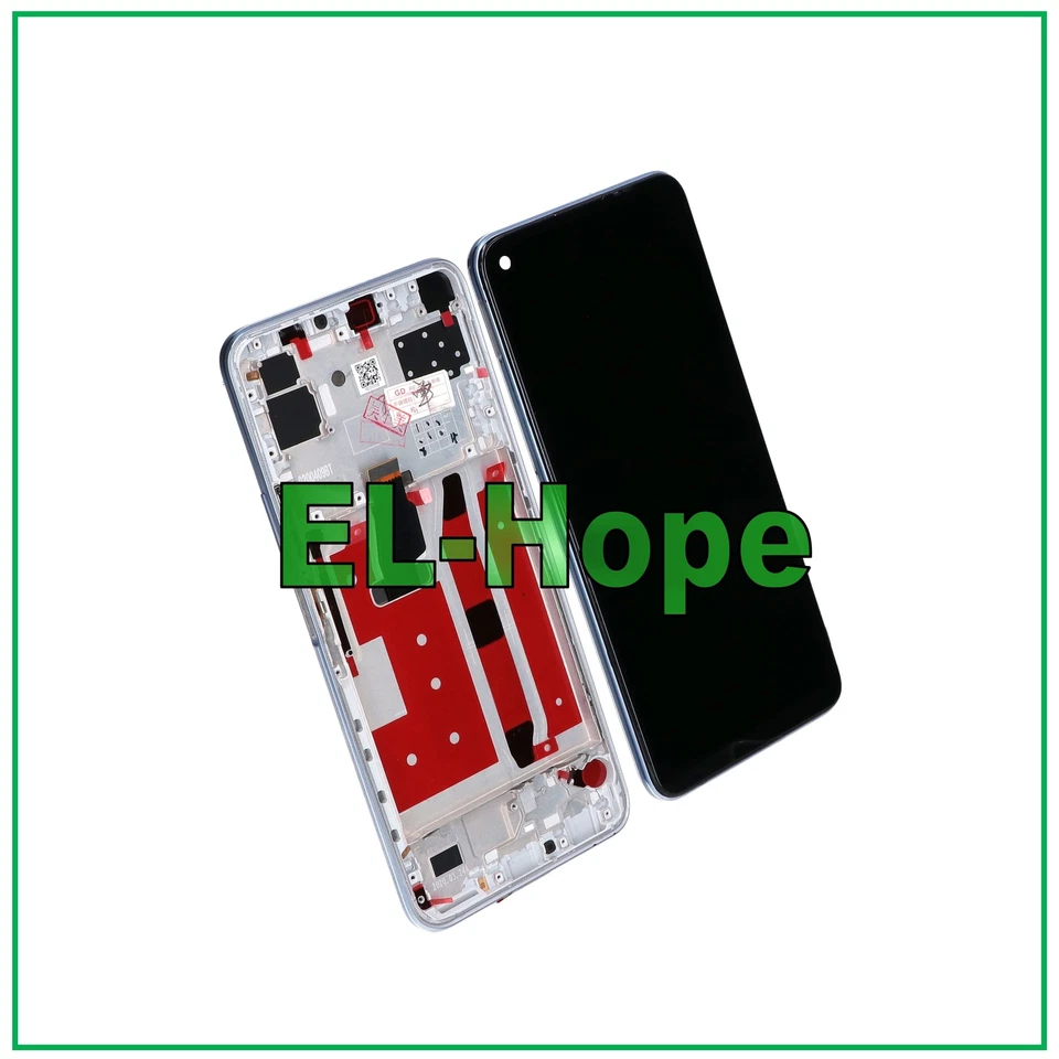 DISPLAY FRAME TOUCH SCREEN PER HUAWEI P40 LITE 5G CDY-NX9A SCHERMO VETRO SILVER - Immagine 2 di 3