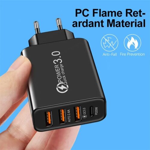 2 Caricatore Multiplo 65w 4 Porte USB-C Qc3.0 Adattatore Usb-c Ricarica Rapida - Foto 2 di 5
