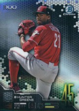 2019 Bowman Chrome Scouts Top 100 #BTP-45 Hunter Greene Cincinnati Reds Baseball