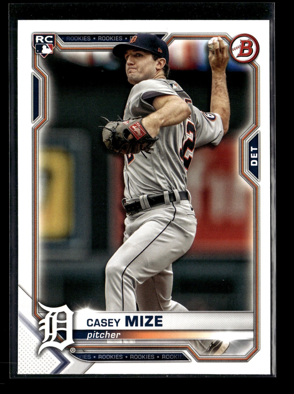 2021 Bowman RC Rookie Casey Mize #31 Detroit Tigers