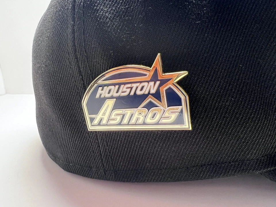 MLB Houston Astros Logo (Gold/Navy Blue/White) Fitted Hat Pin-Two Prongs - Image 4 of 4