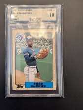 1987 Topps Traded Fred McGriff RC #74T FCGS 10 Toronto Blue Jays HOF