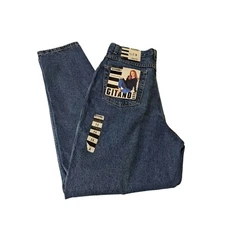 Vintage Womens Gitano Relaxed Fit Medium Wash Mom Jeans 30" x 31" Size 14/16