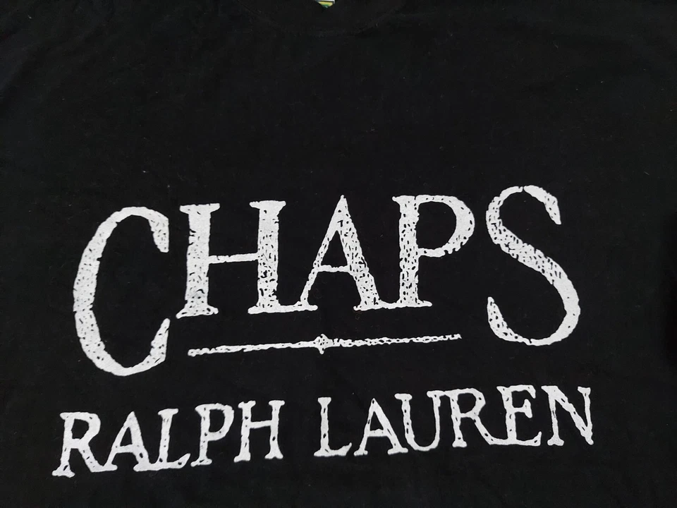 Mens Vintage CHAPS Ralph Lauren Shirt XL Black Cotton - Image 2 of 4