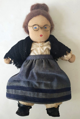 Vintage German Waldorf Steiner School Teacher Doll 12  tall