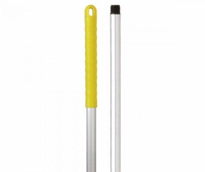 2-Pack Yellow Heavy Duty Mop Heads With Handle - Colour Coded For Kitchen/Utility