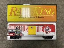 + MTH O Gauge RailKing Indianapolis Fire Department Box Car 30-74994 NIB *ST