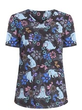 Scrub Star Heather Fields Women s Size S Stretch Fashion Scrub Top V-Neck