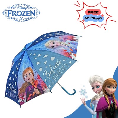 Parapluie Auto Frozen – Ouverture Automatique, Protection UV – Pour Fille, Motif Reine Des Neiges