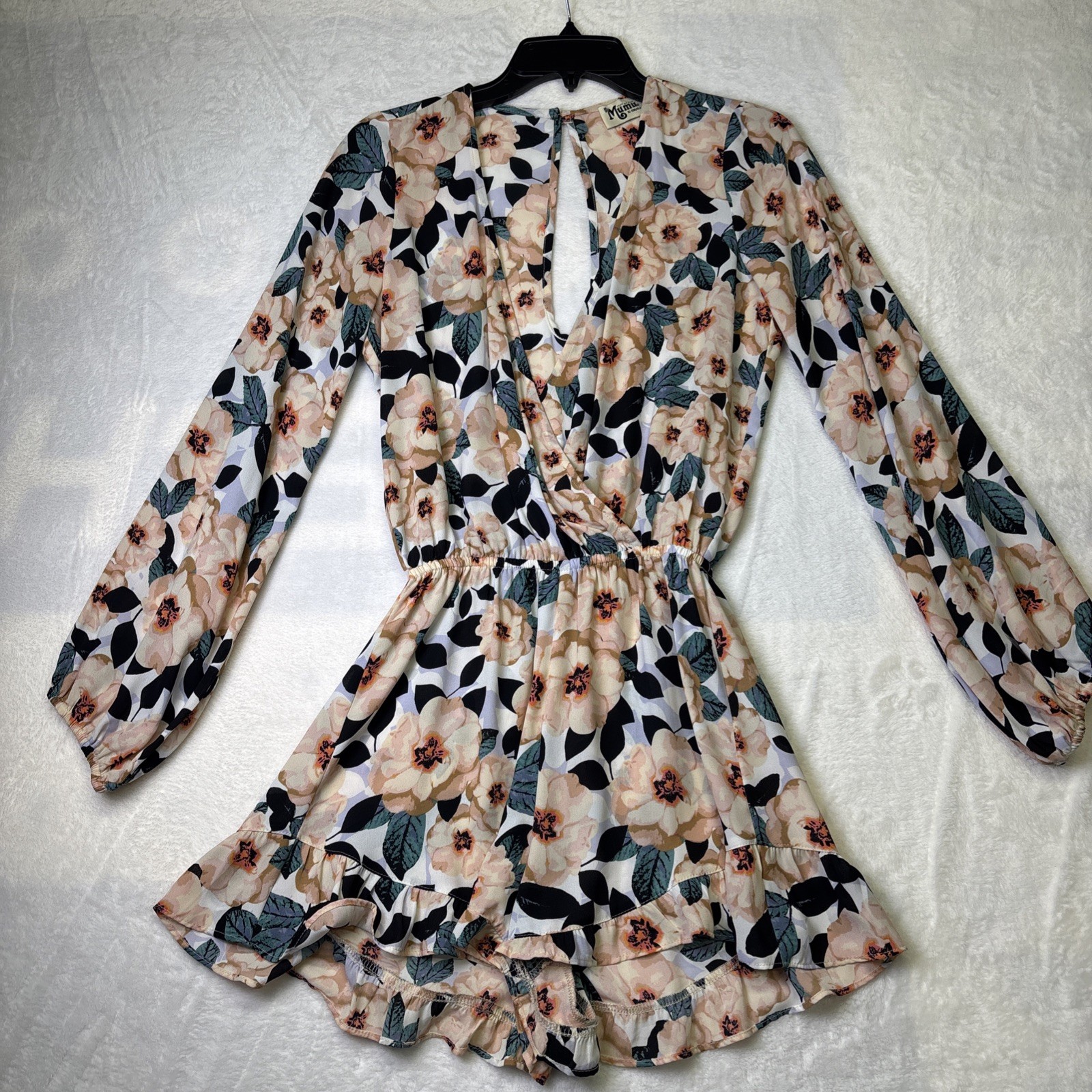 Show Me Your Mumu Women’s Long Sleeve Floral Pattern Jumper X-Small Romper ￼