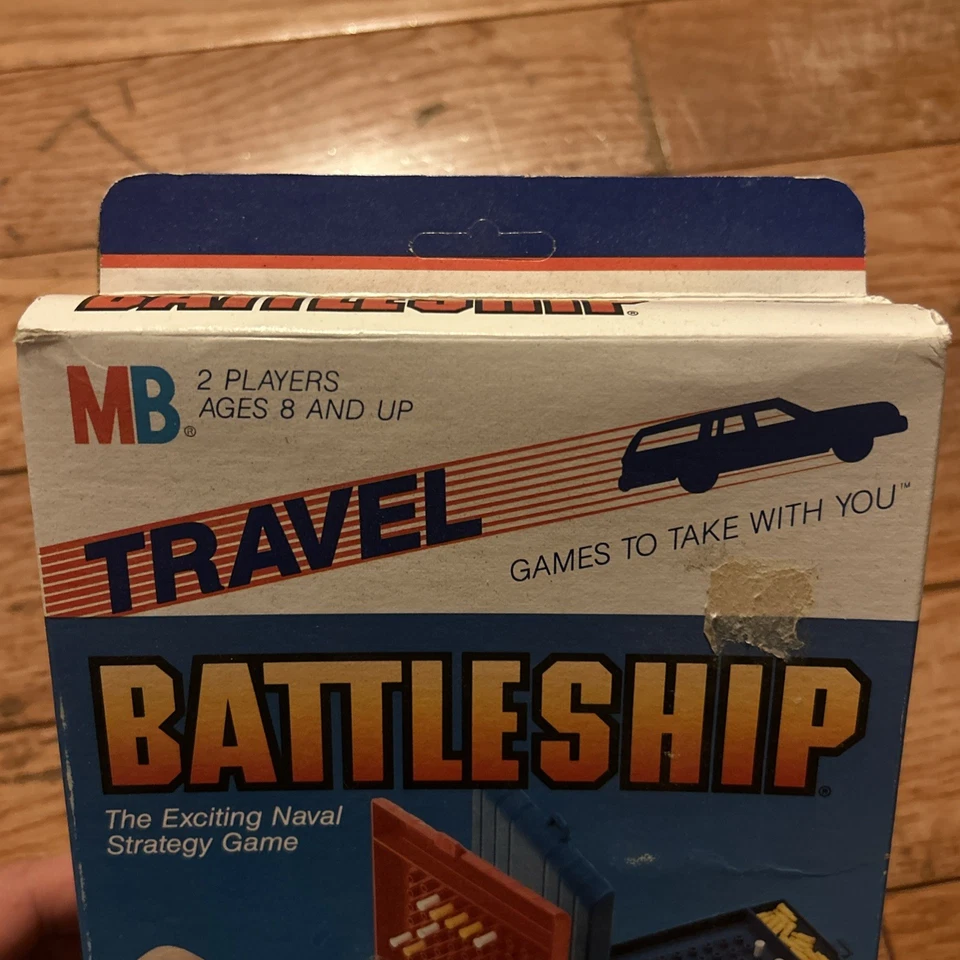 1986 MB Travel Battleship Game Sealed First Release Unpunched Hang Tab Vintage - Image 3 of 4