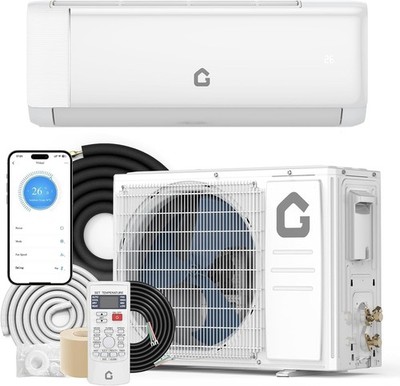 24K BTU Ductless Mini Split AC Heat Pump Inverter DIY Kit 21 SEER2 WiFi 230V
